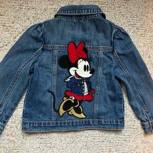 Baby Gap child’s denim Disney Minnie Mouse jacket size 4, NWT.